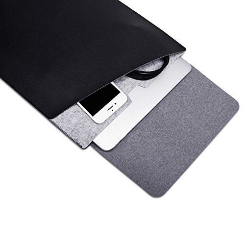 WALNEW 13 MacBook Pro 13 Zoll  A1706 A1708  Ver  ffentlicht in 2016 2017  Schutzh  lle  H  lle Sleeve Case  Cover  mit Zwei-Taschen-Design mit Gesch  