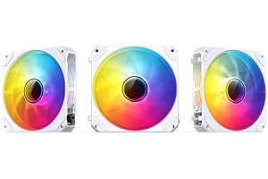 TZMRIT MR-ZG-120 Reverse wentylator Rgb 120 mm, Infinity Mirror Module Daisy Chain ARGB Fan 120 mm Triple Pack, biały