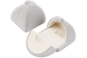 iSuperb Pudełko na biżuterię, flanelowe etui na biżuterię na pierścionki kolczyki i kolczyki sztyfty damskie pudełko do pakowania prezentów ekspozycja biżuterii na zaręczyny ślub, 6,5 x 6 x 5 cm (A)