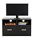 Produktbild Absolute Deal TV Ständer Schrank mit 2 Schubladen und Ablage, Holz, dunkelbraun, 80 x 39 x 49 cm