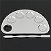 Hrph Stainless Steel Cosmetic Semicircle Five-hole Makeup Palette Nail Art Palette Mixing Spatula Cosmetic Makeup Tool Kits