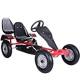 ✔️ Freilauf: Tretauto mit Vor- und Rückwärtsgang sowie zuschaltbarem Freilauf. Lenkrad vom Tretfahrzeug höhenverstellbar.