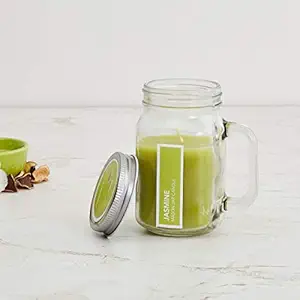 Home Centre Colour Connect Jasmine Mason Jar Candle(Green)