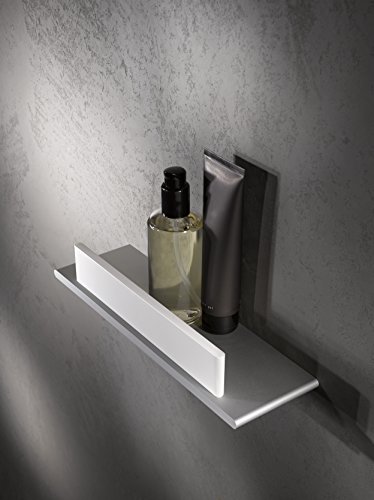 Keuco 11559170000 Duschablage Edition 400 mit Glasabzieher, Alu / silber eloxiert / weiß - 5