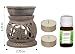 Craftuno Handcrafted Soapstone Oil Diffuser With Floral Carving (Free : 2 Tealights & 1 Bottle Aroma Oil 20 ml) (Height : 3.25 inches) RS.299.00