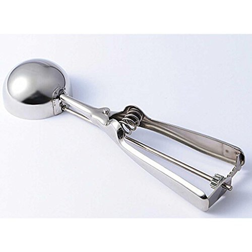 2 Edelstahl Scoop Löffel für Eis Früchte Nahrung Mash Küche Ball (mittelgroß & klein) - 2