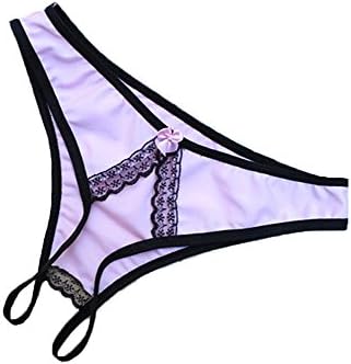 Xiondom Women's Sexy Crotchless G-string Briefs Thongs Panties Underear (Pink)