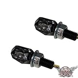 LED MINI MICRO BLINKER TINY MOTORRAD QUAD ATV CUSTOM SCHWARZ...