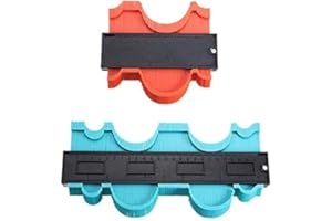 KIHIGHPO Konturenlehre Profil Werkzeug mit Schloss 2 Pack Doppel Skala Konturenlehre Duplikator Set 25cm &12 cm Kontur Form Duplikator für Holzbearbeitung, Bau, Laminat, Holz, Fliesen und Bodenbelag