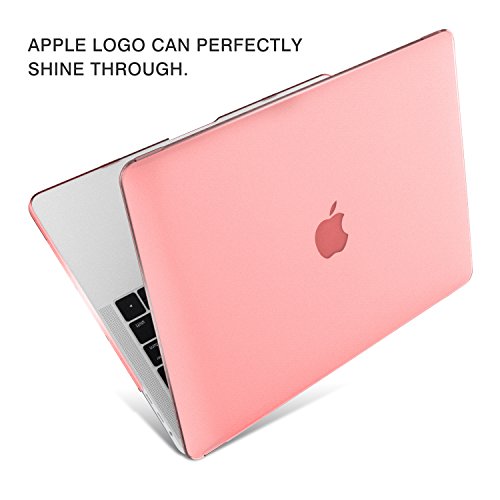 MoKo Hülle für MacBook Pro 13 2016 – Schlank Matte Harte PC Schale Schützhülle Case Cover Etui für das neue Apple MacBook Pro 13 Zoll A1706 / A1708 2016, Translucent Rosa - 3