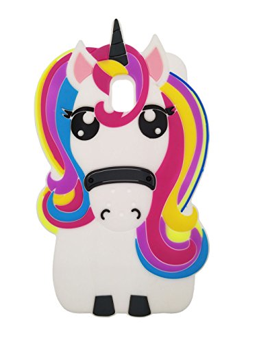  European Version  Samsung Galaxy J5 2017 Funda  DUGRO Nuevo 3D de Dibujos Animados de Suave Silicona  Dise  o m  s Grueso  Ultra Anti-Choque Tel  fono Caso - Rainbow Unicornio