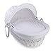 Luxury British Made Soft White Dimple Moses Basket Replacement Cover