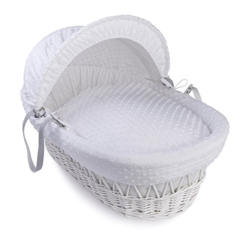Luxury British Made Soft White Dimple Moses Basket Replacement Cover