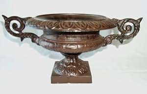 Kleine antike Garten Amphore, schwere Pflanzschale, Blumenkübel aus