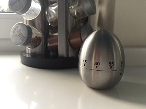 LS Design Edelstahl Eieruhr Kurzzeitmesser Küchentimer Ei Form Wecker Timer - 2