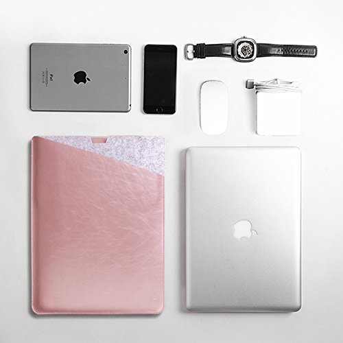 WALNEW 15 MacBook Pro 15 Zoll, Veröffentlicht in 2016, Schutzhülle, Hülle, Case, Cover, mit Zwei-Taschen-Design mit Geschütztem Inneren und Externem Mousepad,Roségold - 7