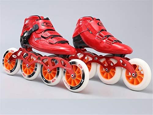 LNYF-OV Skates Inline Carbon Fiber Straight Row Wheel Adult Men And Women Speed Skating Shoes Children Professional Single Row Speed Skating Roller
