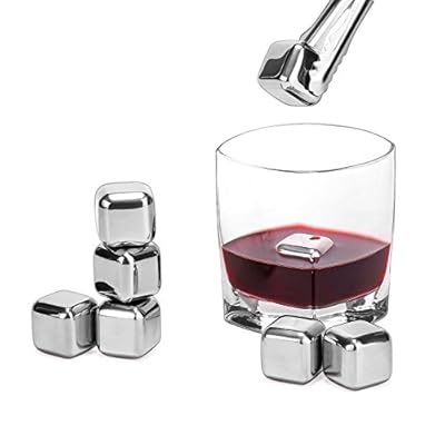 Whisky Stones Cozyswan Edelstahl Eiswrfel Wiederverwendbare Ice Stones Eis Steine Mit Zangen Eiswrfelset 4 8