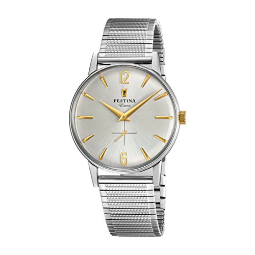 Festina Herren Analog Quarz Uhr mit Edelstahl Armband F20250/2