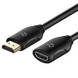 3m Negro.Cables de extension de alta velocidad HDMI Extender la conexión entre tu ultra 4K TV (UHD TV), HDTV, monitor o proyector y fuente HDMI dispositivos tales como reproductor de Blu - Ray, Computadora, receptor de AV, Apple TV, Roku Streaming Media Player, cable Box, Play Station 3 / 4, Xbox One / 360 o Wii de Nintendo