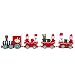 Produktbild BelleloveWeihnachtshölzerner Zug, Kinder Lego-Spielzeug Weihnachtsdekorations-Schneemannholz-Kleiner Zug Weihnachtskarneval (Rot, one Size)