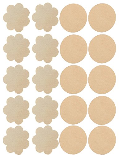 Preisvergleich Produktbild YOUTU 10 Paare Damen Nippelabdeckung Brustaufkleber Aufkleber, Selbstklebende Pasteten Nippel, Einweg Nackt Farbe Nippel Cover Sticker