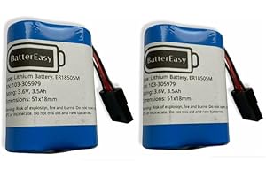 BATTEREASY 2 x Visonic Powermax Battery for MCS-740 Pack of 2 Siren Alarm SR-740 PG2 PowerMax Box 2XER18505M 103-304742 Pair