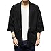 Produktbild Mirecoo Herren Baumwolle Japan Happi Kimono Haori Jacke Übergangsjacke
