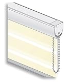 Farben: ecru Duo-Rollo/Doppelrollo ~ Farbe: ecru ~ Größe: 90 x 210 cm (Breite x Höhe)