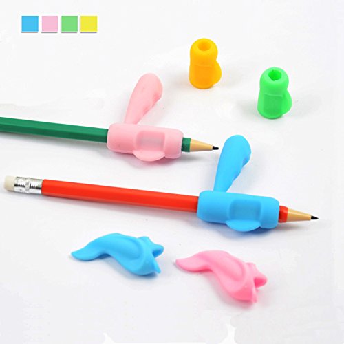 Pencil Grip, Ergonomic Rubber Pencil Grip Schreibhilfsmittel zur Korrektur der Kinderhandschrift (3 Typen-Packung mit 6 Stück) - 6