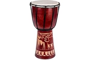 Ciffre 60cm Djembe Drum Bongo Tambour en Bois Darbuka Bon Son Éléphant Afrique