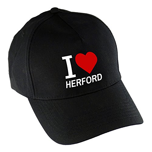 Preisvergleich Produktbild Baseballcap Classic I Love Herford schwarz