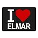 Produktbild Mousepad Classic I Love Elmar schwarz