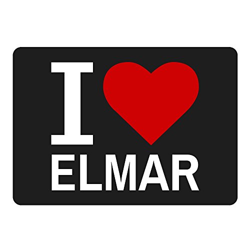 Preisvergleich Produktbild Mousepad Classic I Love Elmar schwarz