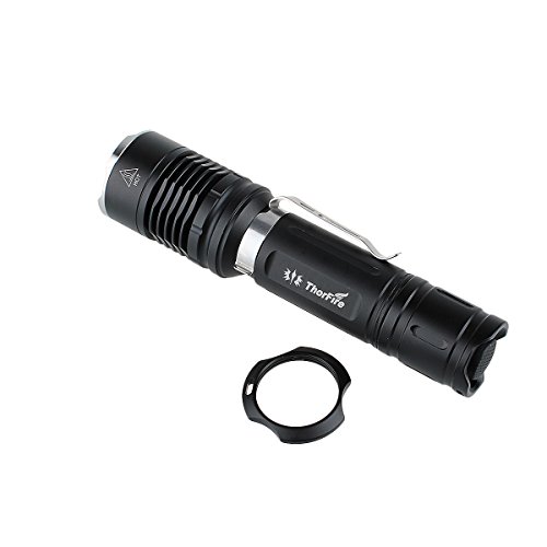 ThorFire Taschenlampe, VG10 Taktische Taschenlampe 900LM IPX 8 Wasserdichte Taschenlampe mit 4 Modis (Schwarz) - 3