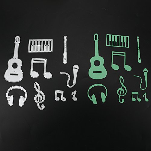 Amazingdeal365 9 PCS Note Metall Form Stanzschablonen Schablonen Schneiden DIY Dekor Sammelalbum Karten Buchzeichen Lesezeichen als Geschenk für Freunde Geburtstag Kinder,Kindergarten Hobby Schule Handarbeit Unterricht usw. Ein tolles Geschenk! - 4