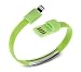 Produktbild MWS Armband USB Datenkabel Kompatibel iPhone 5 – 5S – 6 mit Funktion von Ladegerät Silikon Unisex, Grün