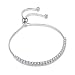 Produktbild Epoch World Damen Tennis Armband Armreif Versilbert Länge verstellbar, Damen armbänder Silber mit Zirkonia - Geschenkbox