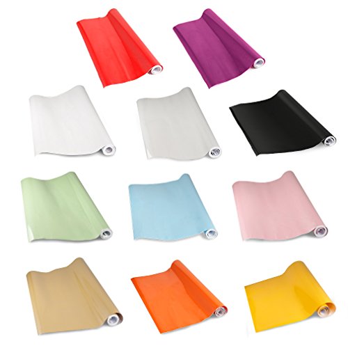 KINLO® aufkleber küchenschränke Weiß 61x500cm aus hochwertigem PVC tapeten küche klebefolie Möbel Wasserfest aufkleber für schrank selbstklebende folie Küchenschrank küchenfolie Dekofolie 2 Jahren Garantie - 6