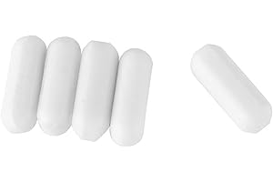 KooingTech 5 Stücke Magnetrührstäbchen, Typ-C Ptfe Rührfisch Weiß Für Magnetmischer Magnetrührer Lab, 5 X 15mm