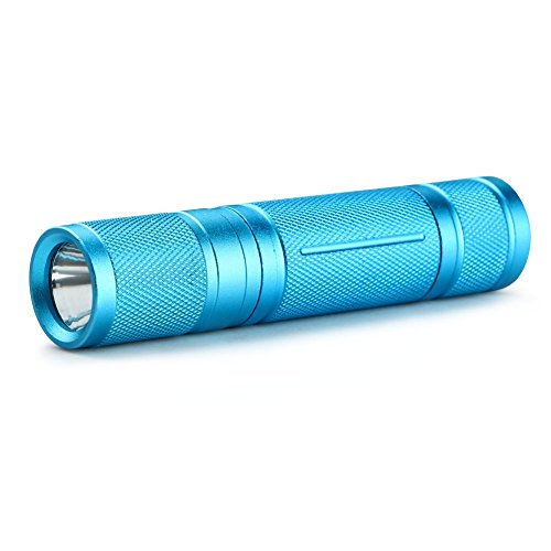 Enjoydeal LED-UV-Taschenlampe 365nm Lila Ultra Violet Licht-Fackel-Schwarzlicht-Lampen-AA Blau - 4