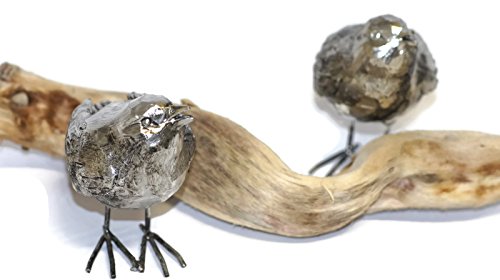 Qstall-Dekovogel 2er-Set aus Polyresin (Beine aus Metall), 10,5 x 5 x 9 cm v. Exner, silber, Vogel silver Poly 10×5,5x9cm - 4