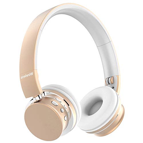 Preisvergleich Produktbild HXMEJ Drahtlose Bluetooth-Kopfhörer On-Ear Foldable Bluetooth Headset drahtlos und kabelgebundene Headset mit Mikrofon für iPhone, Samsun,C