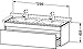 Produktbild Duravit Waschtischunterschrank wandh. DuraStyle 470x1200x406mm 1Auszug,f.033213,weiss matt/weiss mat