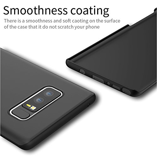 EasyULT Funda Samsung Note 8  PC Carcasa Funda Samsung Note 8 Ultra-Delgado   Ligera  Anti-rasgu  os Estuche Case Cover para Samsung Note 8 Lite-Negro