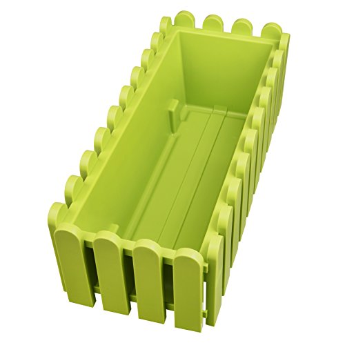 EMSA 506416 Blumenkasten LANDHAUS, UV-beständig, frostfest, Made in Germany, Grün, 47 x 20 x 16 cm - 2