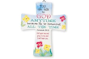 CATHOLIC GIFT SHOP LTD Childs Bedroom Cross You Can Talk To God SET INCLUDES A LOURDES PRAYER CARD