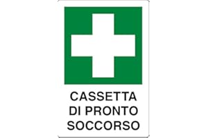 PUBBLICENTRO Cartello in plastica bianco Cassetta di pronto soccorso 30x20 cm