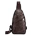 Produktbild Neue Ankunft Männer Taschen Männer Brusttasche Designer Umhängetasche Leder Umhängetaschen Diagonal Paket 2019 Neue Rucksack Reise (Color : Coffee)