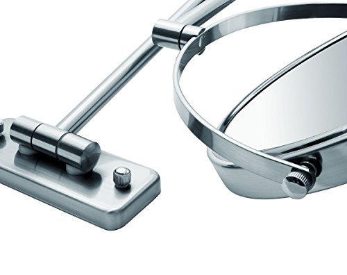 Sanwood Wandspiegel Bea Kosmetikspiegel Schminkspiegel satiniert, normale Ansicht + 5-fach Vergrößerung - 5